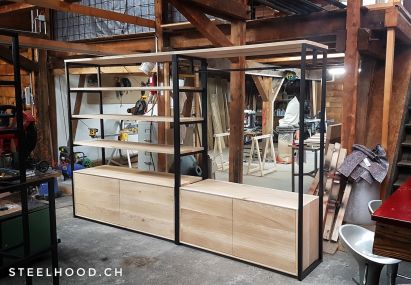 Steelhood Étagères Oak Wardrobe